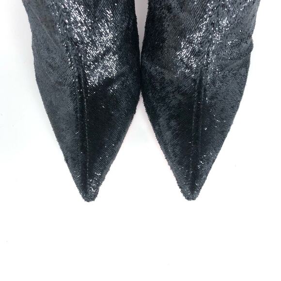 Christian Louboutin Kate Botta 100 Velours Papillon Pointed Toe Boots 39.5 - Picture 6 of 9